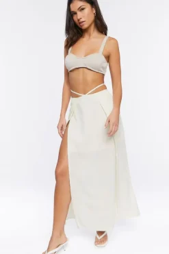 Cutout M-Slit Maxi Skirt