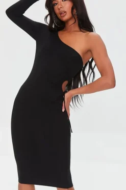 Cutout One-Shoulder Bodycon Dress