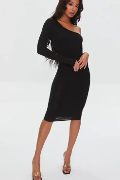 Cutout One-Shoulder Bodycon Dress