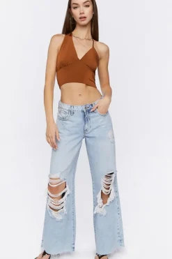 Cutout One-Shoulder Crop Top