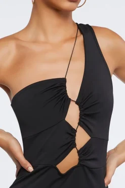 Cutout One-Shoulder Mini Dress