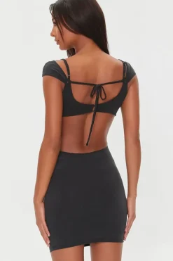 Cutout O-Ring Bodycon Mini Dress