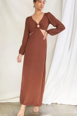 Cutout O-Ring Maxi Dress