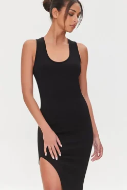 Cutout Ribbed Tank Dress