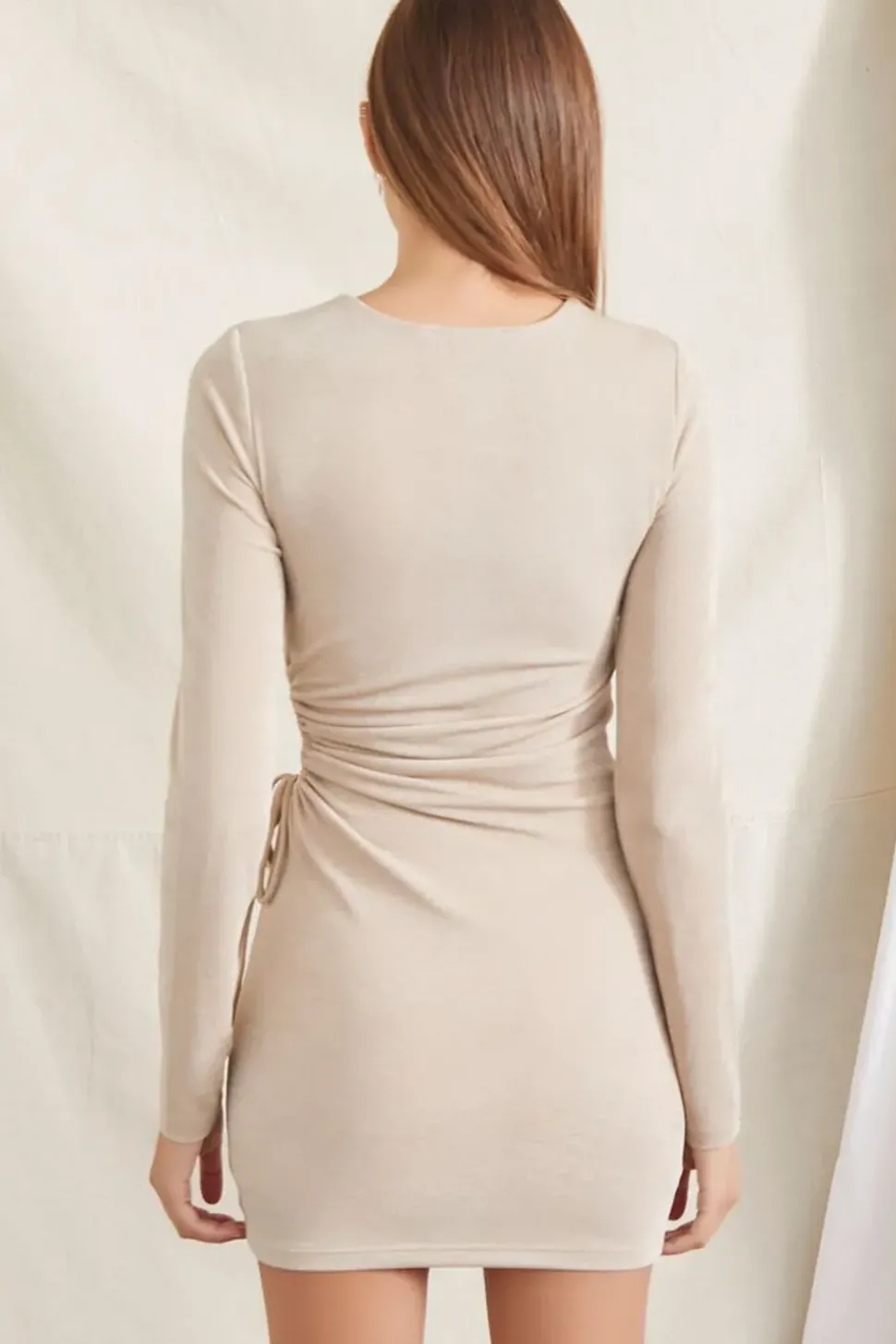 Cutout Self-Tie Mini Dress