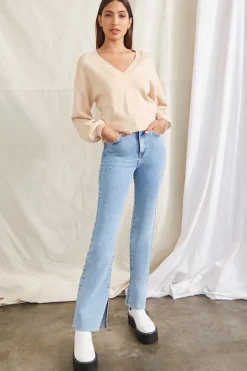 Cutout Self-Tie Sweater