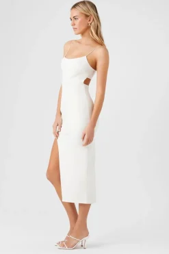 Cutout Slit Cami Midi Dress