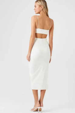 Cutout Slit Cami Midi Dress