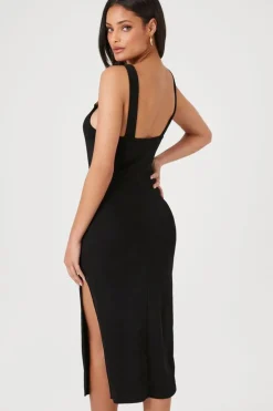 Cutout Slit Midi Dress