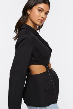 Cutout Strappy Blazer