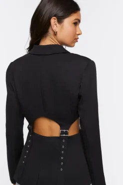 Cutout Strappy Blazer