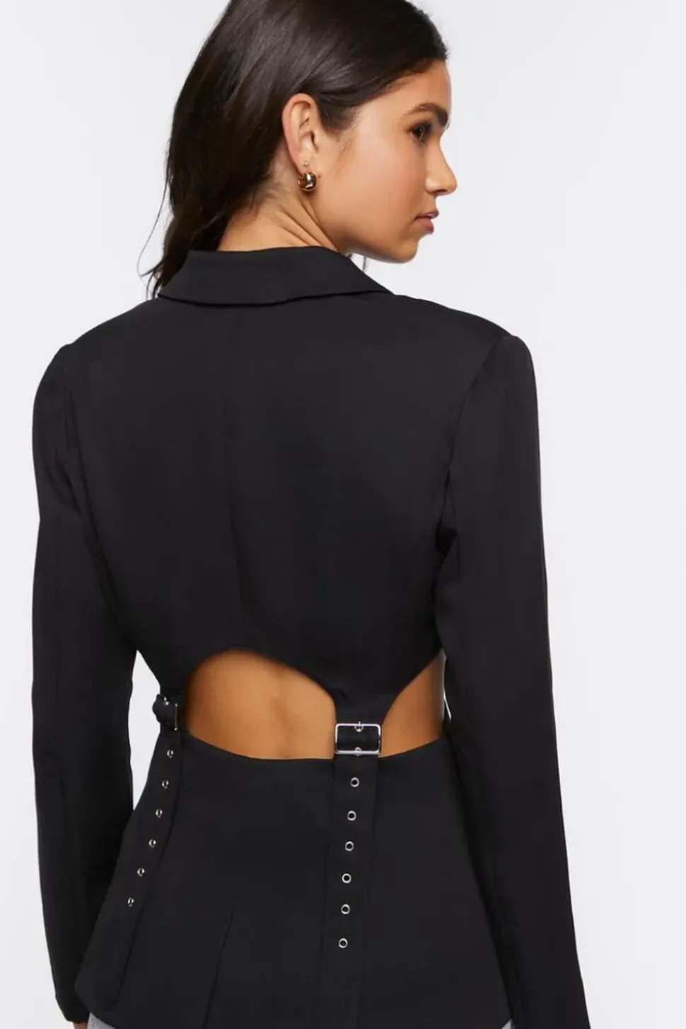 Cutout Strappy Blazer