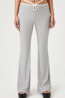 Cutout Strappy Flare Pants