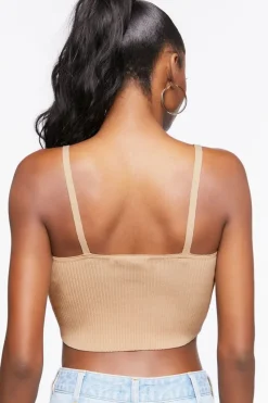 Cutout Sweater-Knit Cropped Cami