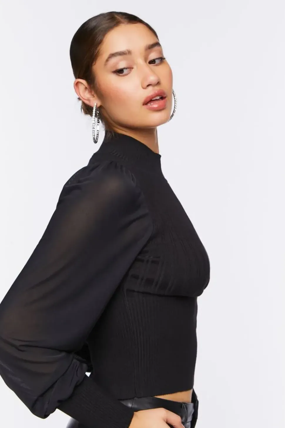 Cutout Sweater-Knit Top