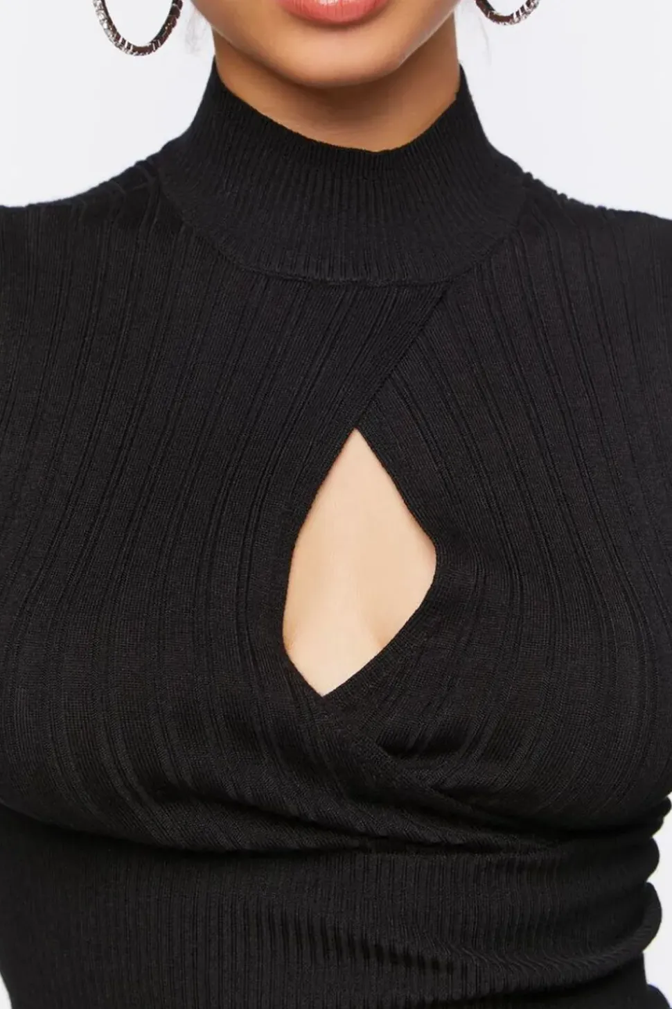 Cutout Sweater-Knit Top