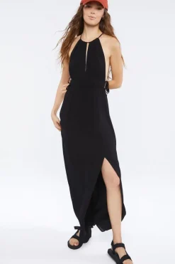 Cutout Tie-Back Maxi Dress