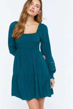 Cutout Tiered Babydoll Dress