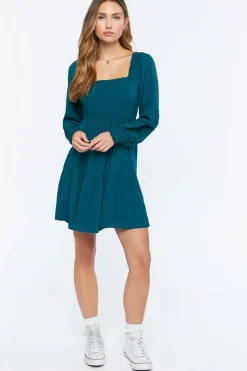 Cutout Tiered Babydoll Dress