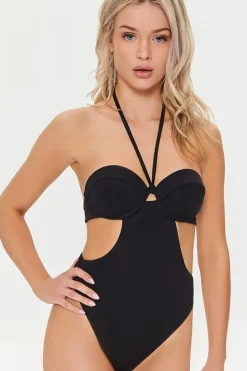 Cutout Underwire One-Piece Swimsuit