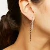 Cz Chain Drop Earrings