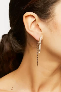 Cz Chain Drop Earrings