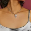 Cz Cross Pendant Necklace
