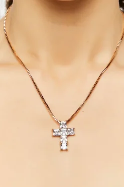 Cz Cross Pendant Necklace