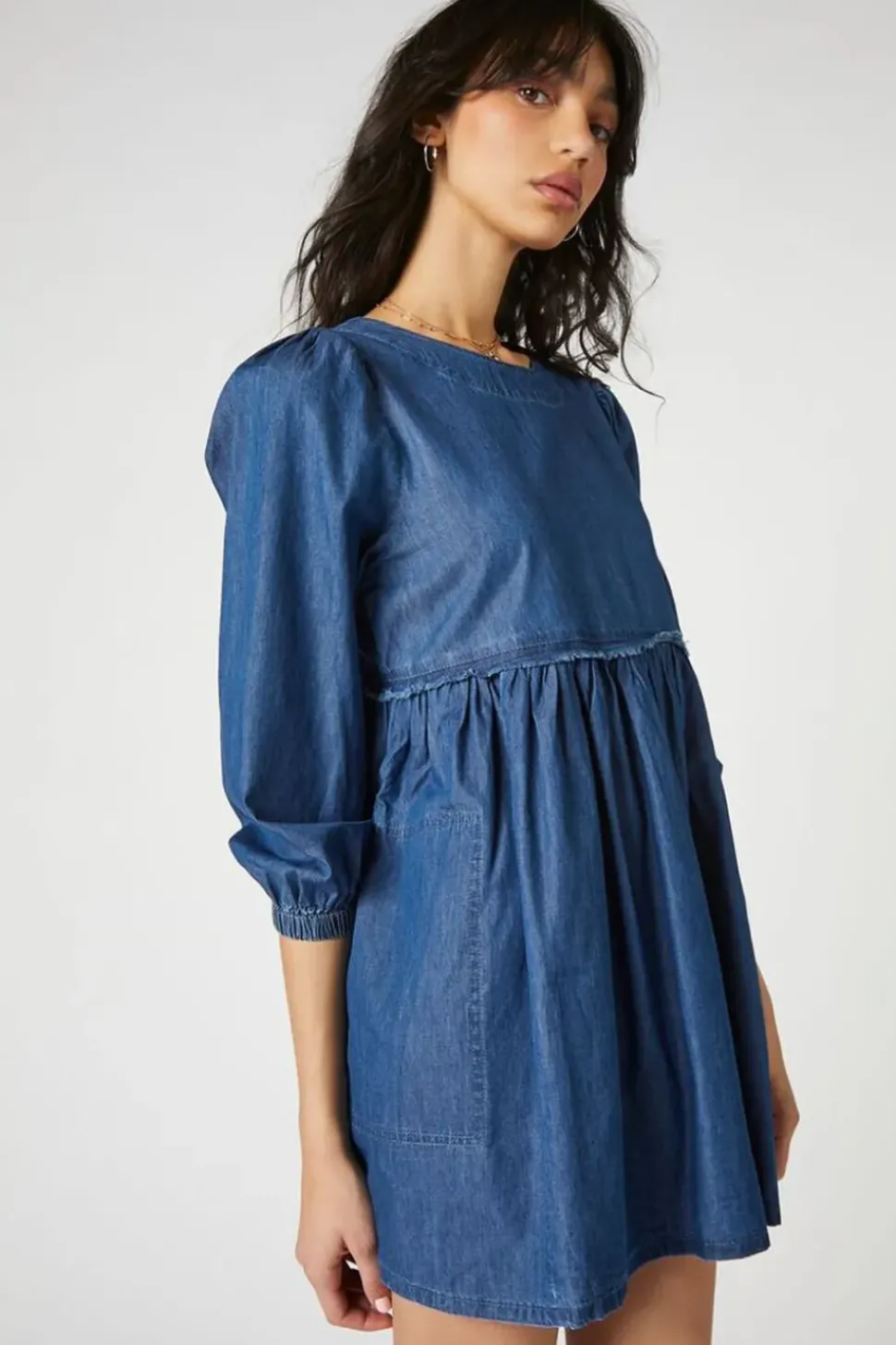 Denim Babydoll Dress