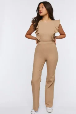 Denim Butterfly Sleeve Jumpsuit