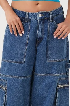 Denim Cargo Jeans