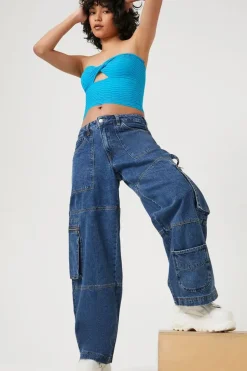 Denim Cargo Jeans