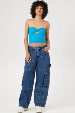 Denim Cargo Jeans