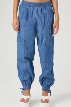Denim Cargo Joggers