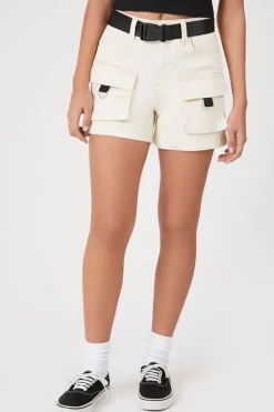 Denim Cargo Utility Shorts