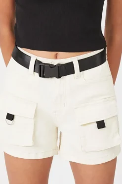 Denim Cargo Utility Shorts