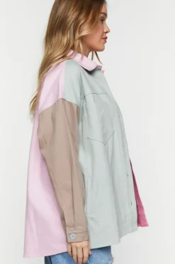 Denim Colorblock Shacket