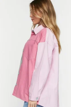 Denim Colorblock Shacket