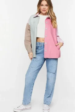 Denim Colorblock Shacket