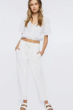 Denim Drawstring Paperbag Pants