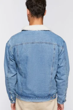 Denim Faux Shearling Jacket