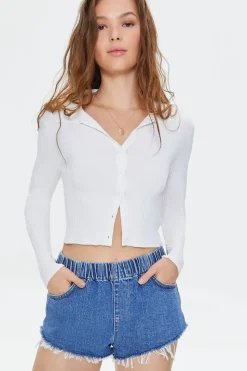Denim Frayed Shorts
