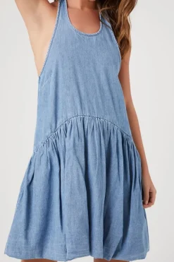 Denim Halter Mini Dress