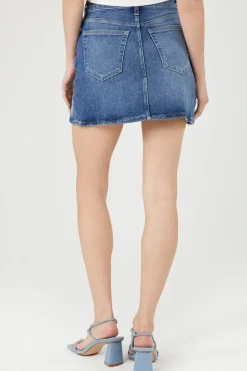 Denim M-Slit Mini Skirt