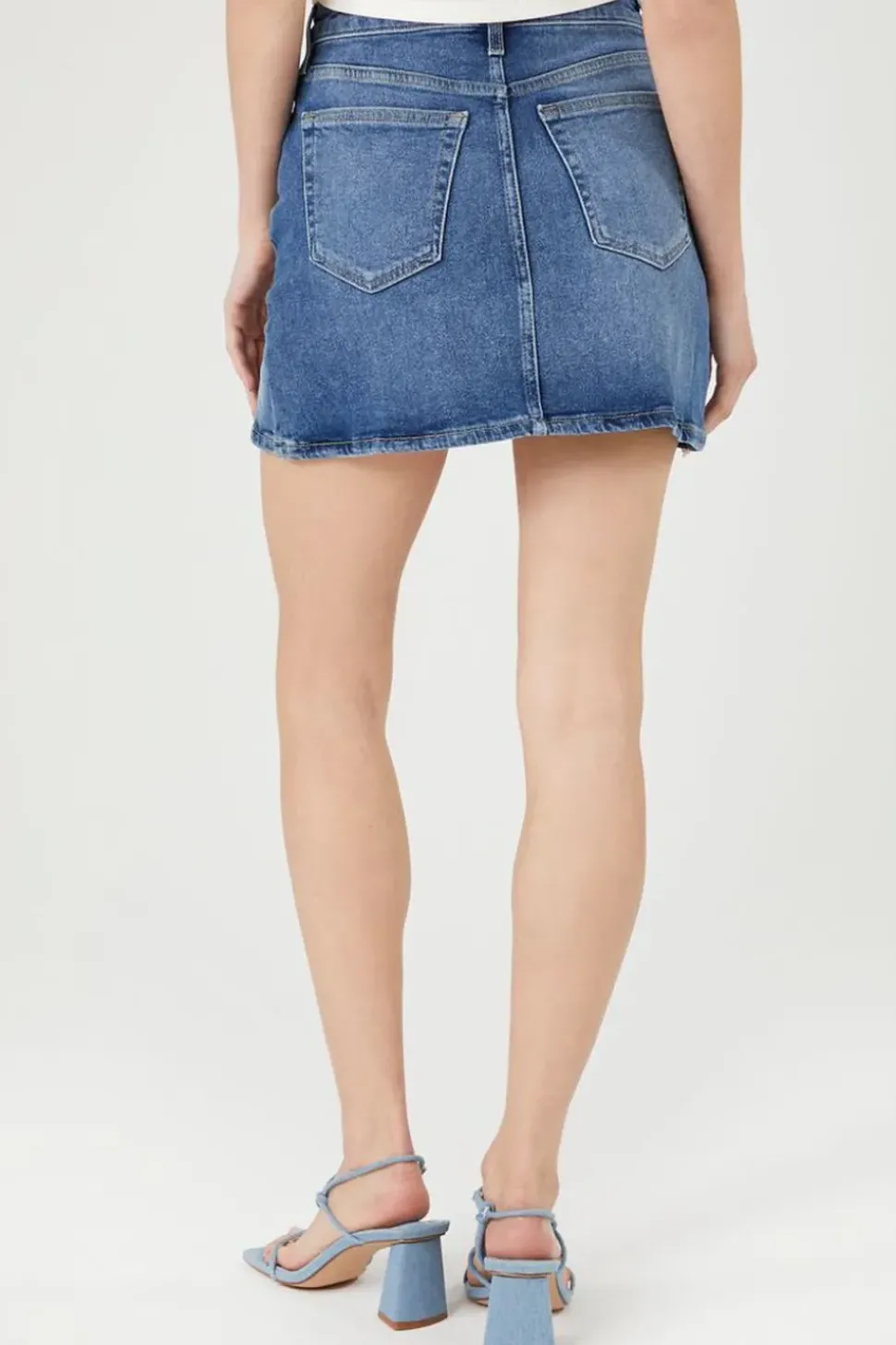 Denim M-Slit Mini Skirt