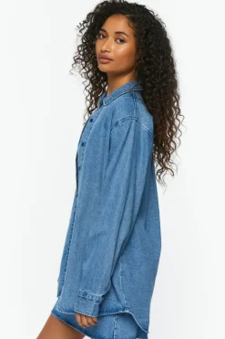 Denim Shirt & Cami Dress Set