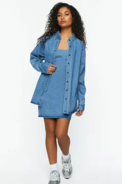 Denim Shirt & Cami Dress Set