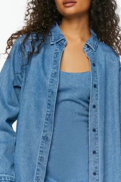 Denim Shirt & Cami Dress Set