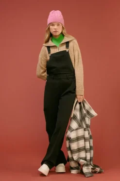 Denim Straight-Leg Overalls