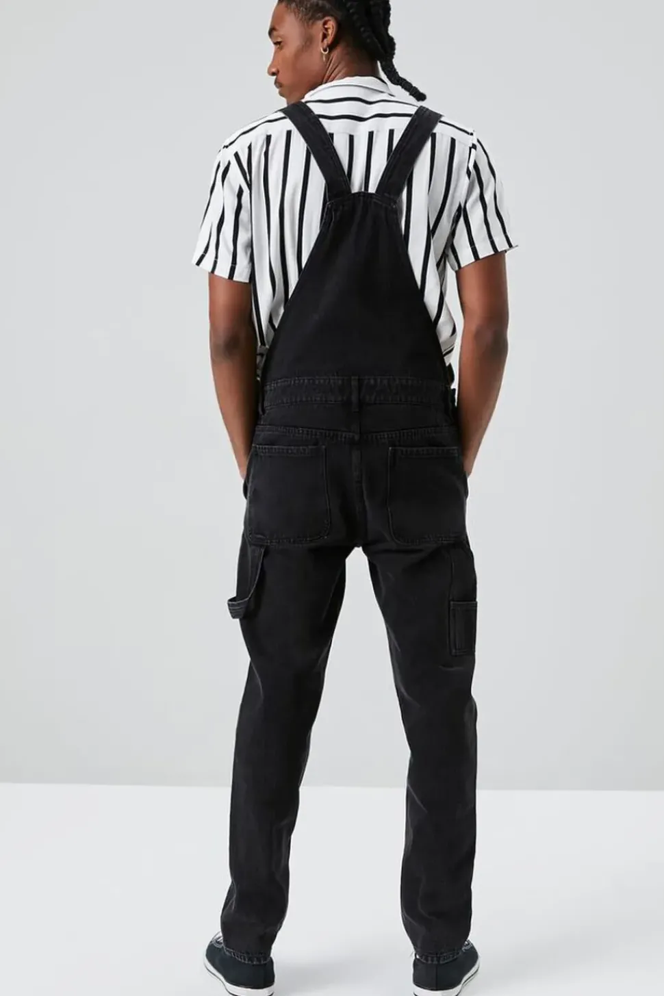 Denim Straight-Leg Overalls